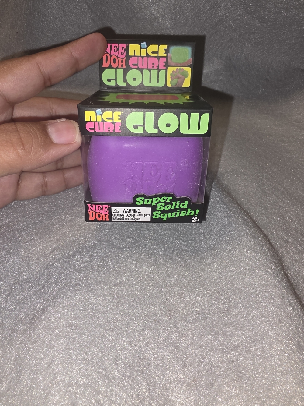 Cube Glow — Purple Super Solid Squish Toy